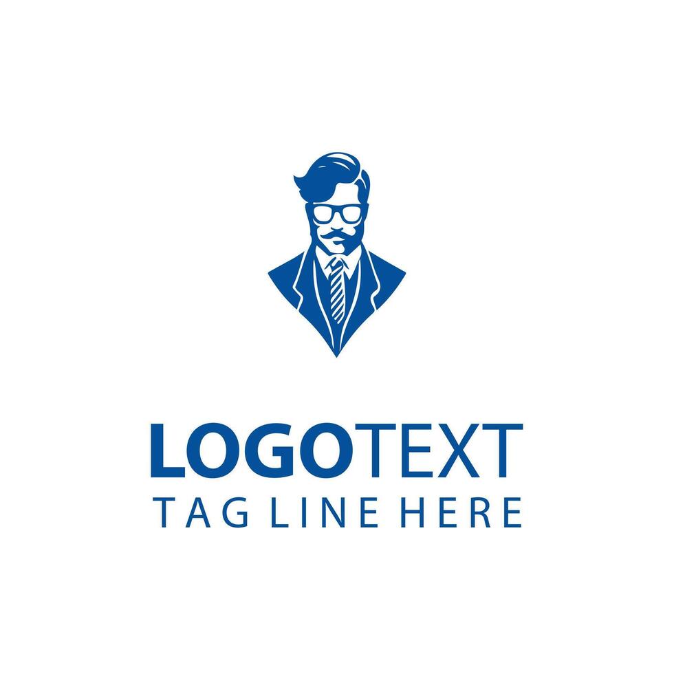 Perfectly Tailored Gentleman Logo vector