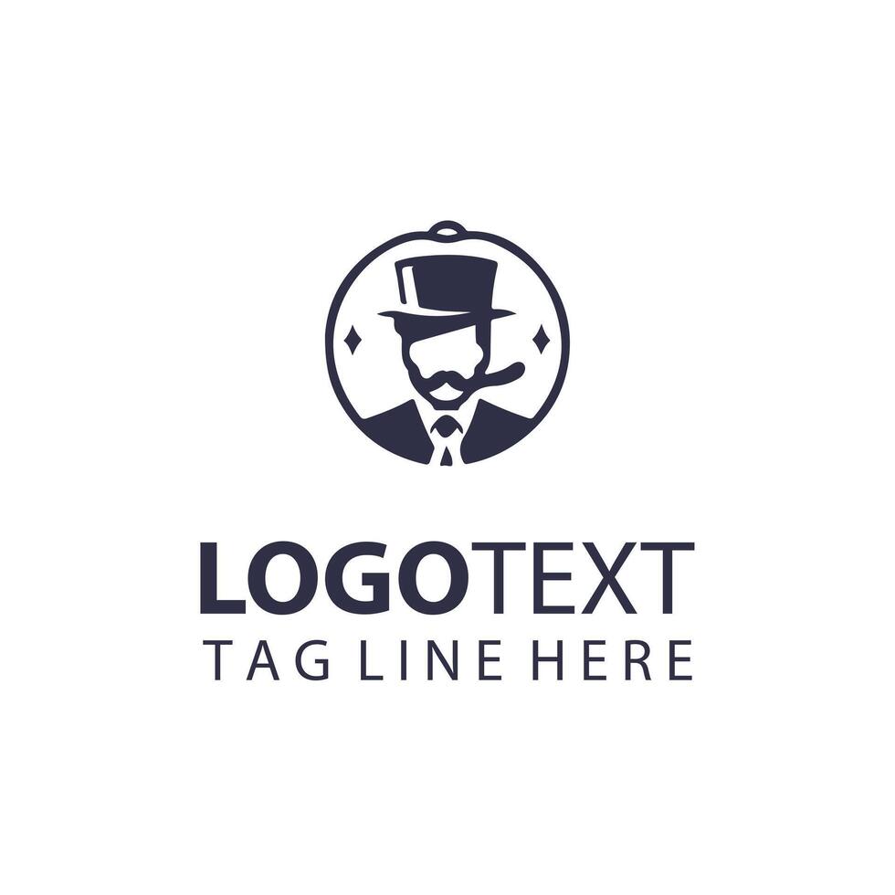 The Sophisticated Suit Gentleman Logo vector