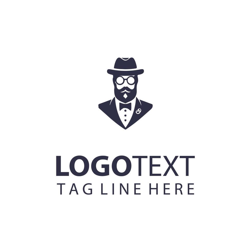 The Distinguished Man Gentleman Logo vector