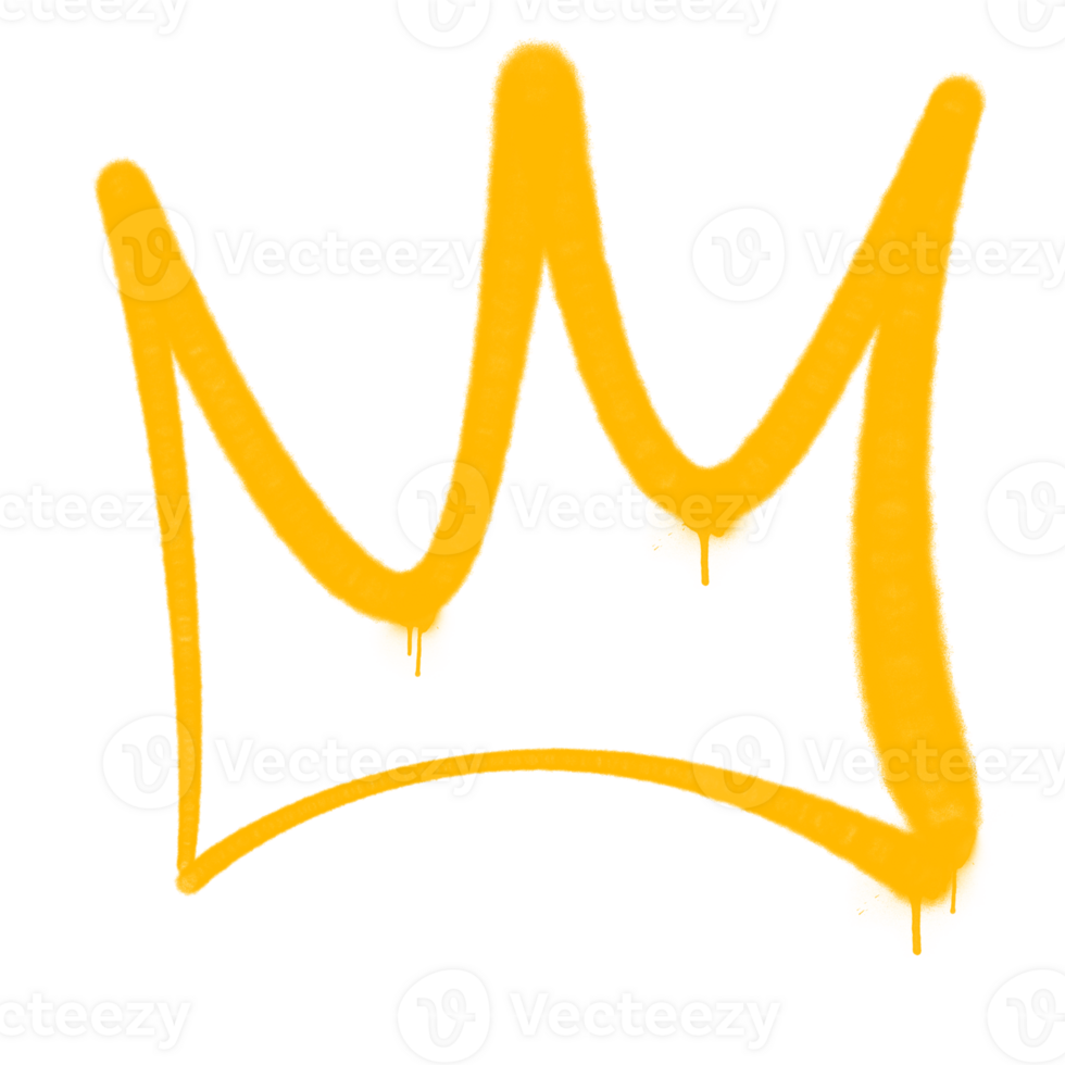A crown logo with a yellow outline png