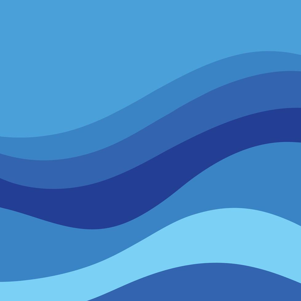 Abstract Blue Wave Background Design. vector