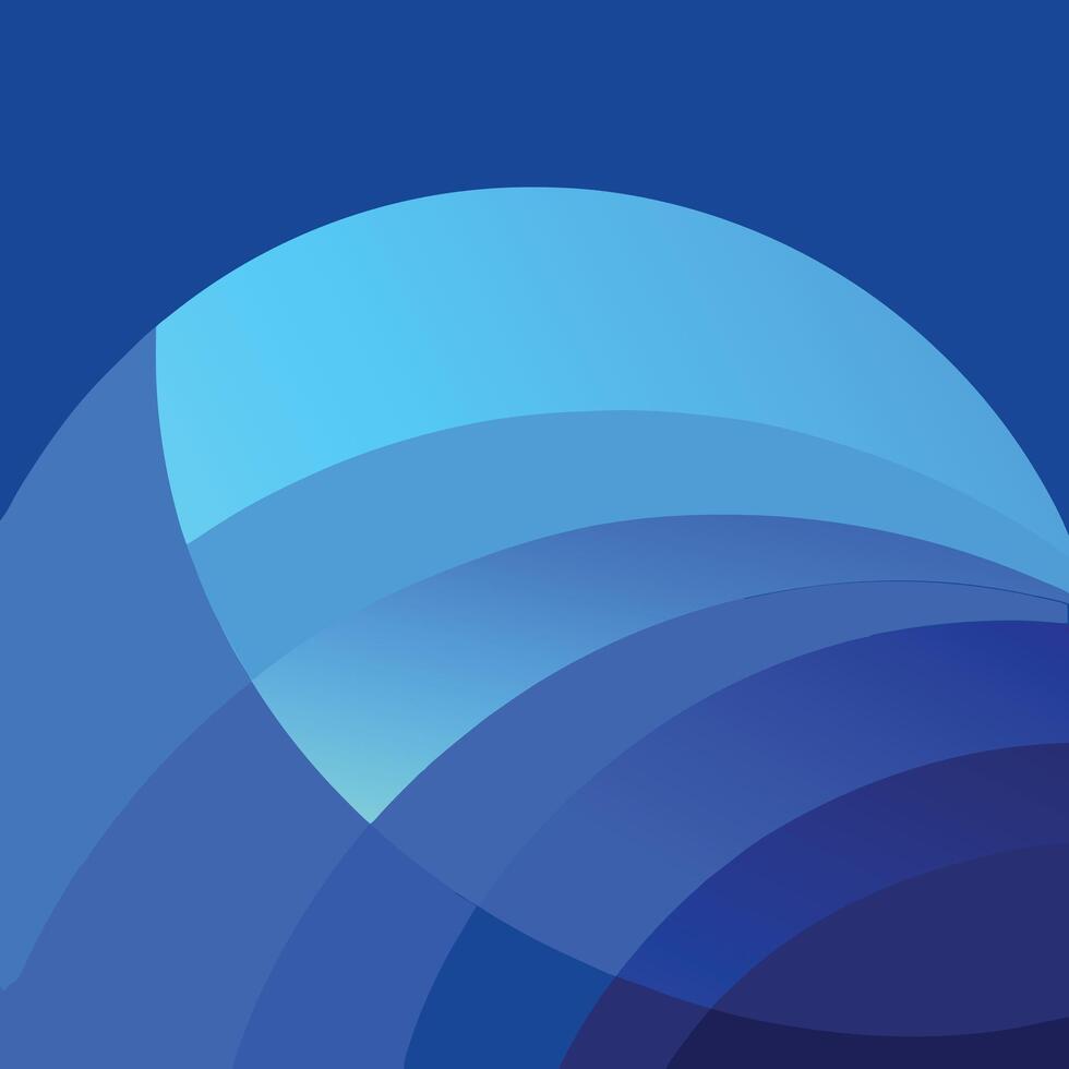 Abstract Blue Layered Shapes Background Image. vector