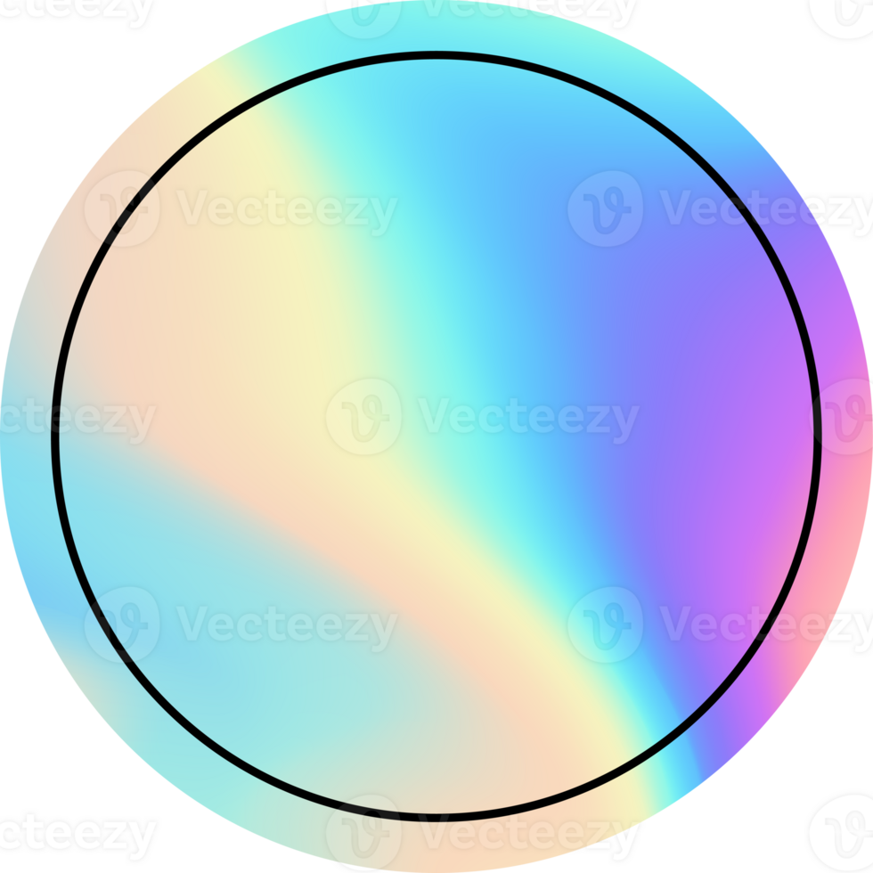 A circle with a rainbow colored background png
