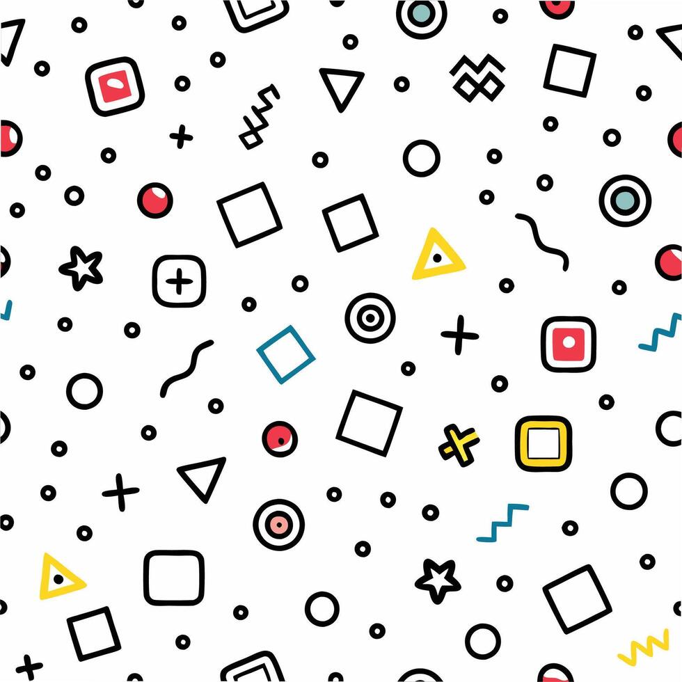 a colorful pattern with geometric shapes and lines vector