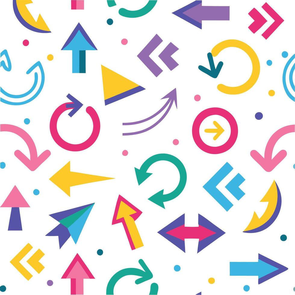 colorful arrows and arrows on a white background vector