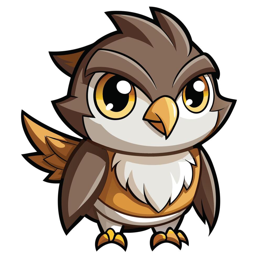 cartoon owl illustration vector