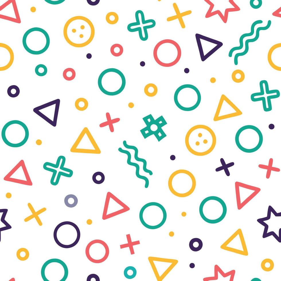 90s retro seamless pattern illustration vector