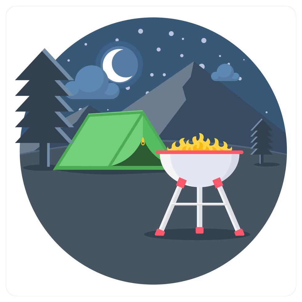Barbecue and grill icon concept vector