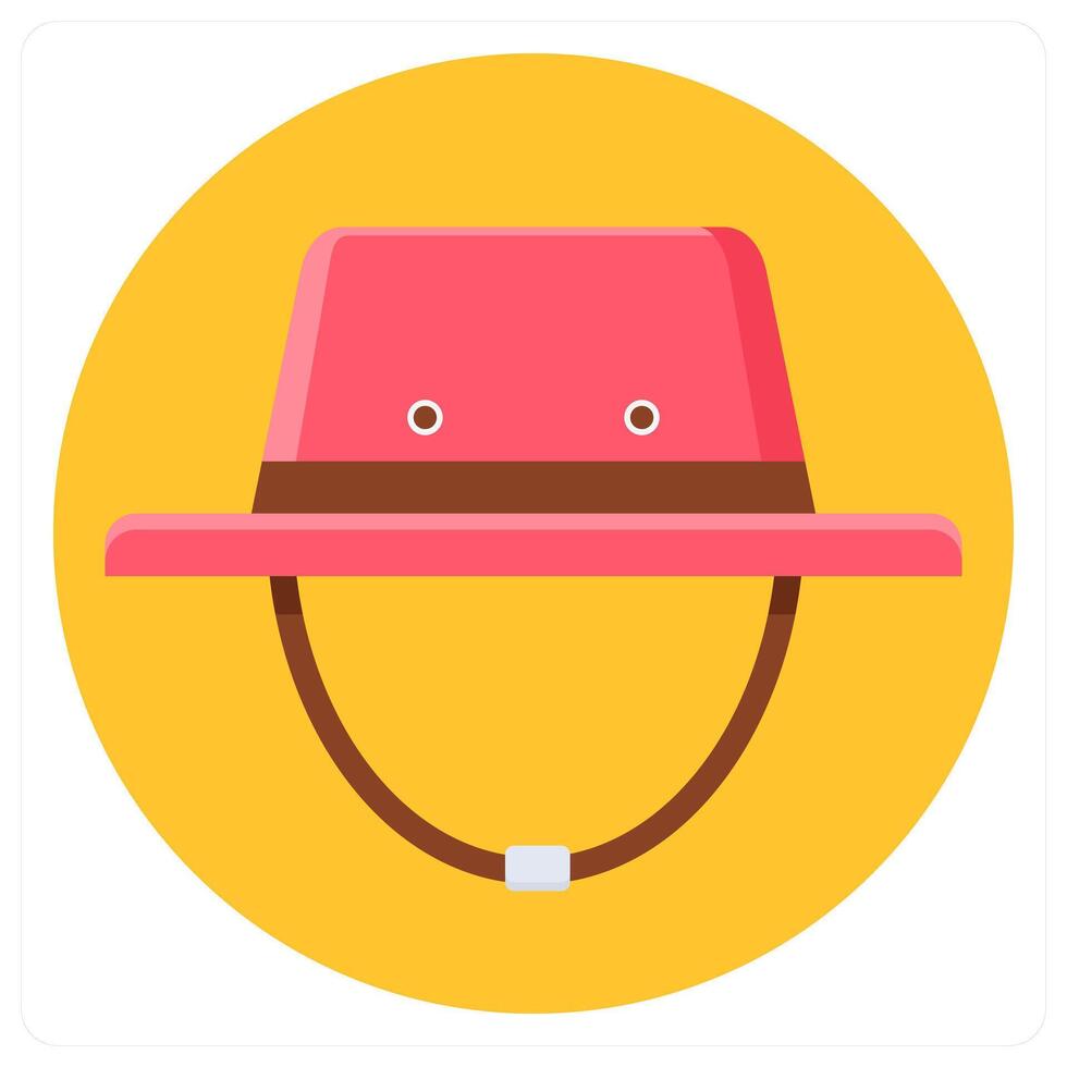 Camping Hat and hiking icon concept vector