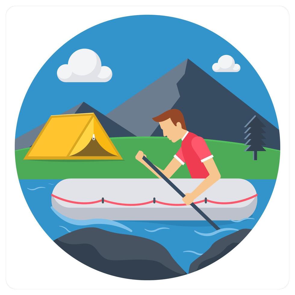 Boating and boat icon concept vector