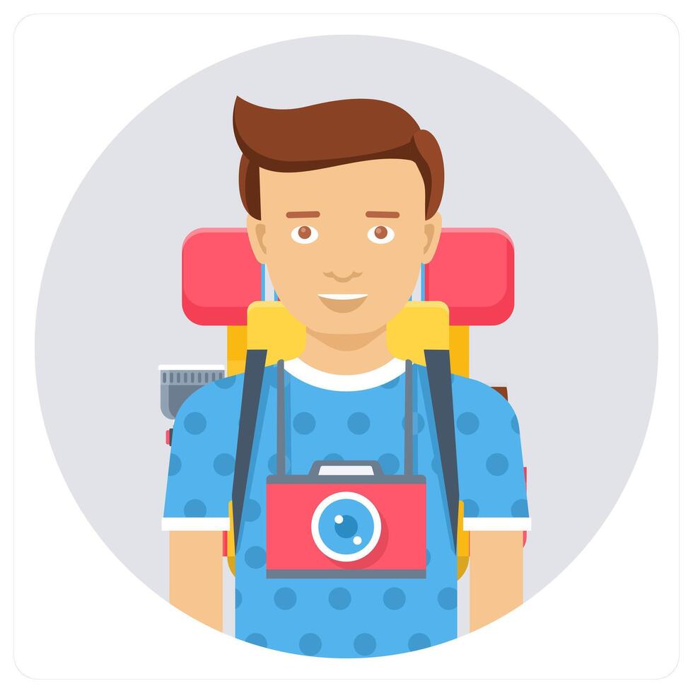 Photographer and photo icon concept vector