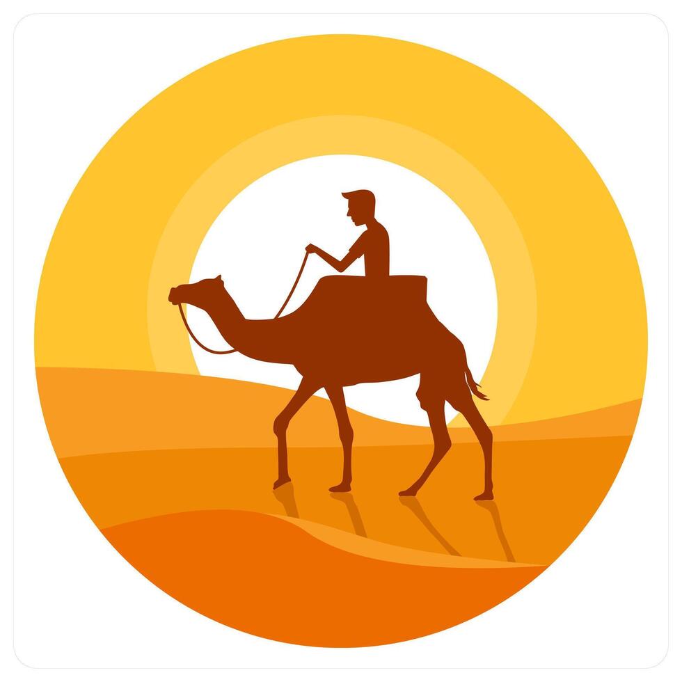 Desert and heat icon concept vector
