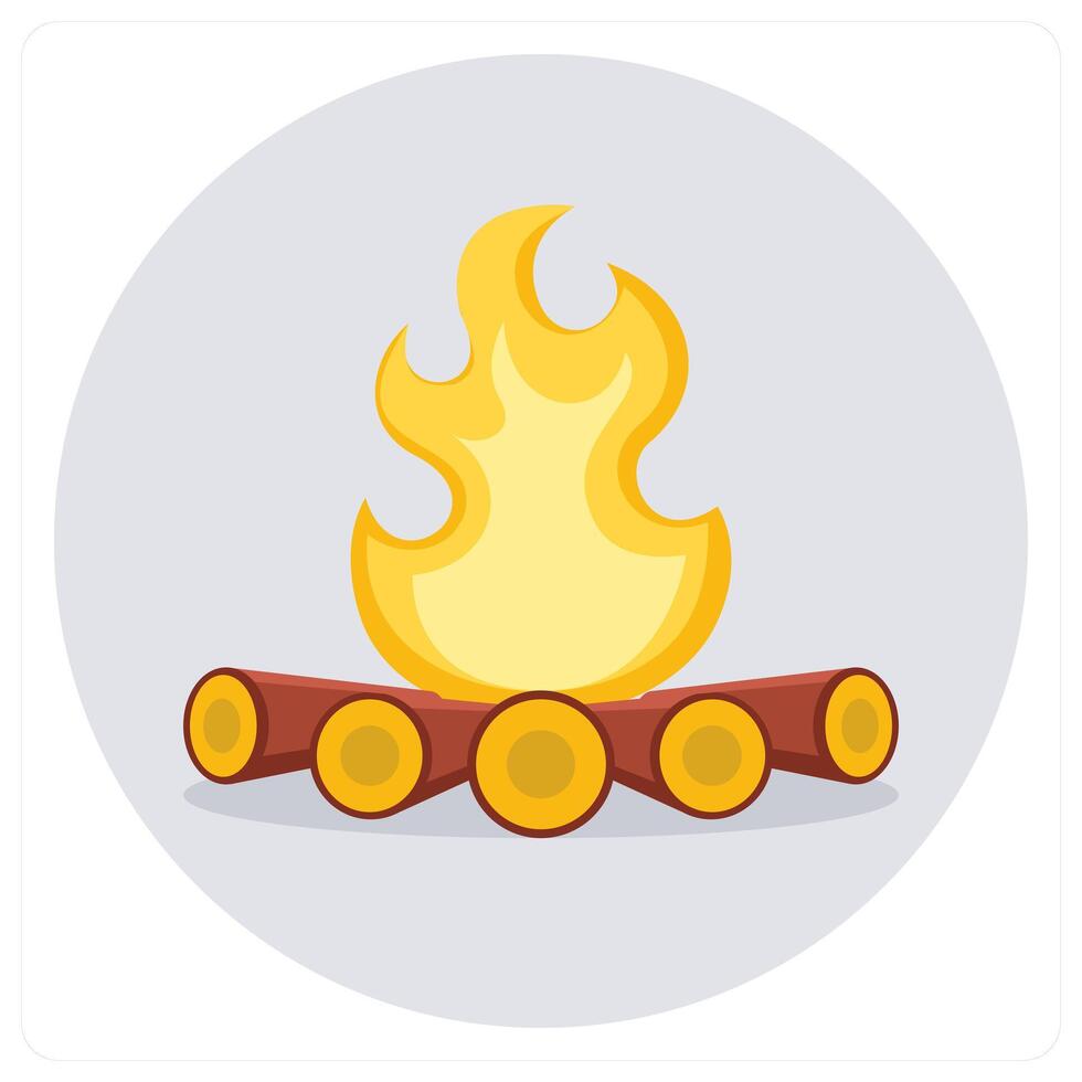 Bonfire and holidays icon concept vector