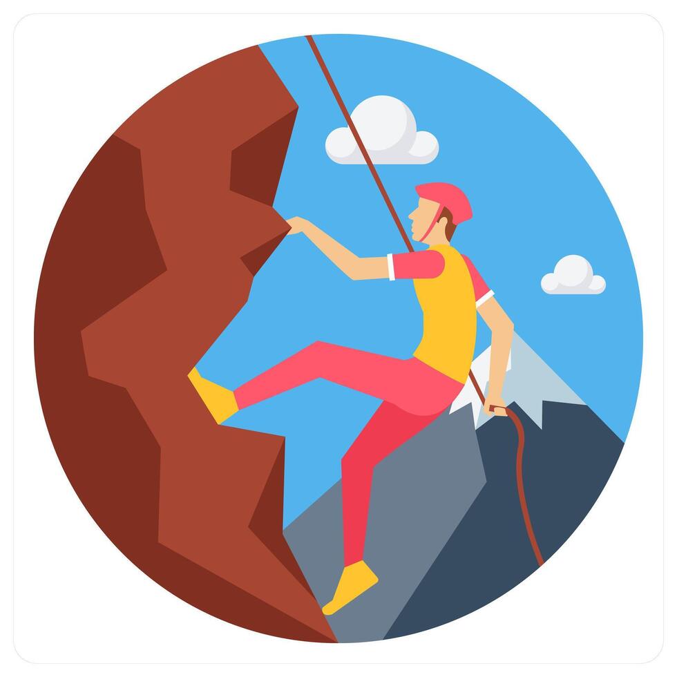 Mountain Climbing and hills icon concept vector
