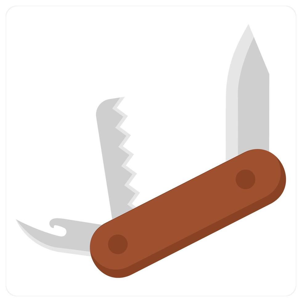 Swiss Knife and army icon concept vector
