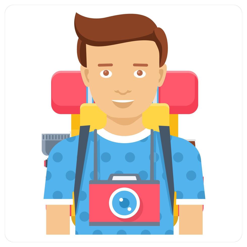 Photographer and picture icon concept vector