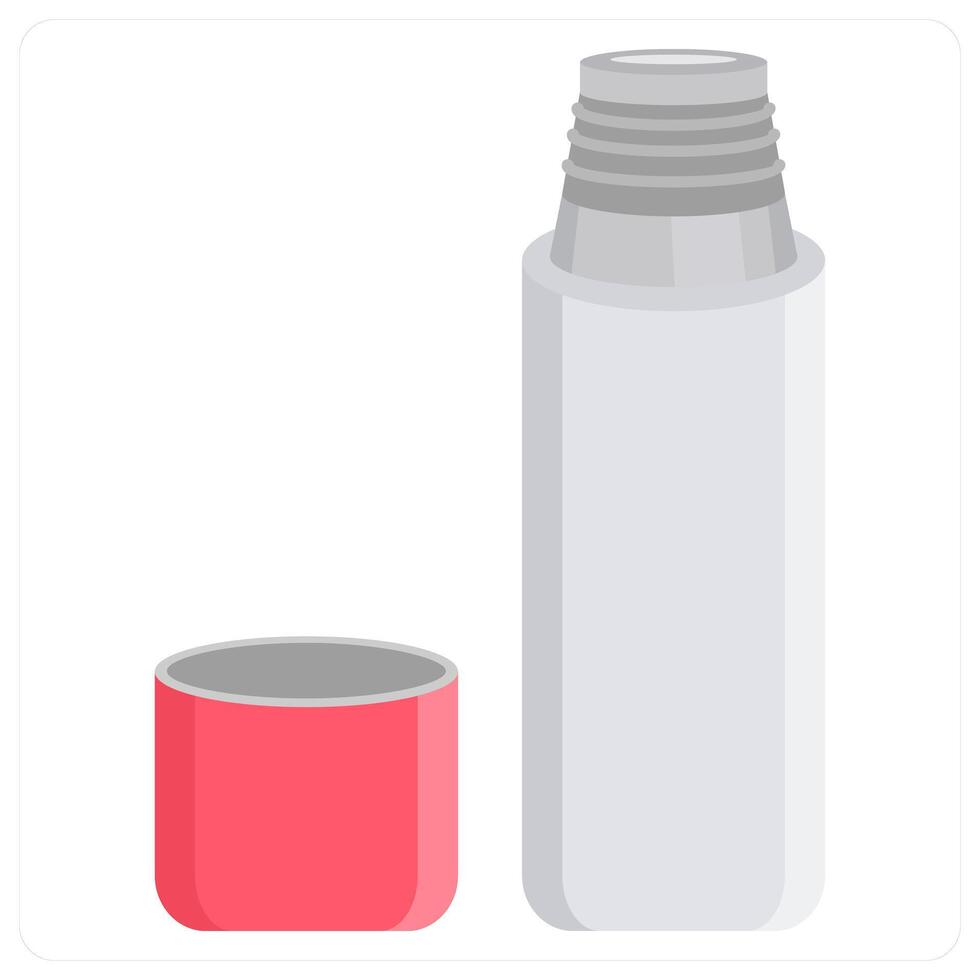 Thermos and hot icon concept vector