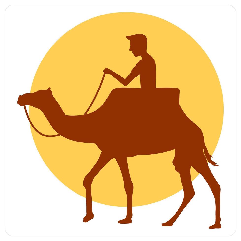 Desert and cactus icon concept vector