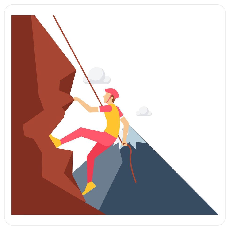 Mountain Climbing and hills icon concept vector