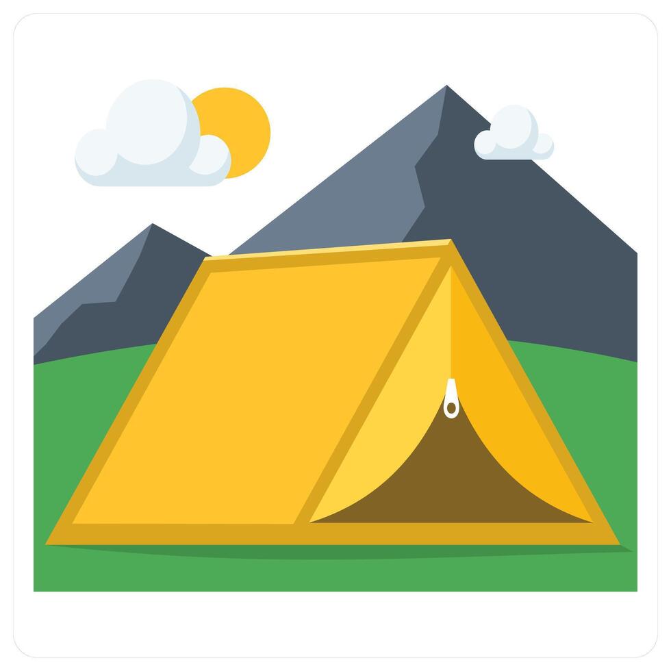 Camping and outdoor icon concept vector