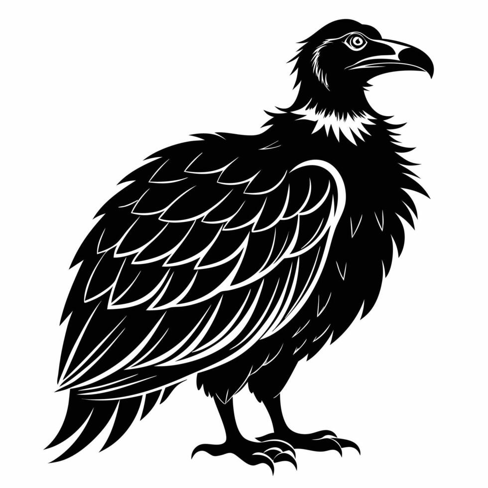 vulture silhouette illustration vector