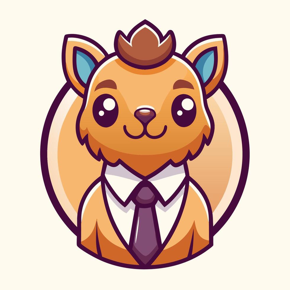 a cartoon dog wearing a tie and a suit vector
