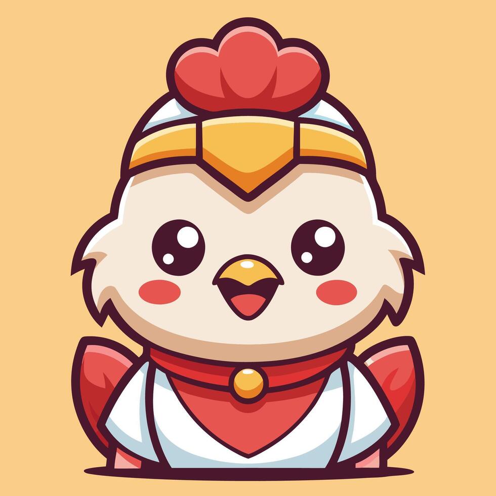 chinese chicken character illustration vector