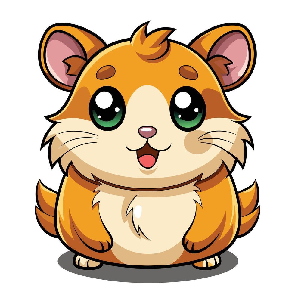 cartoon hamster illustration vector