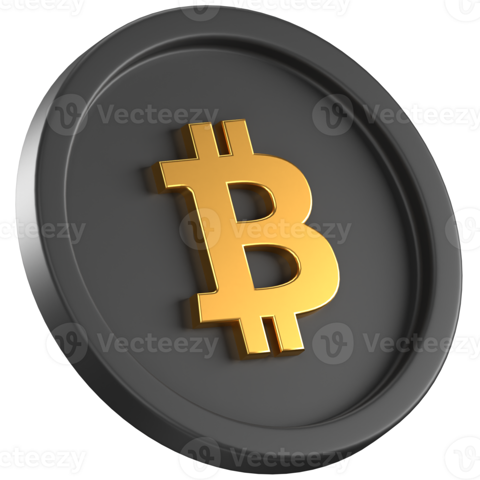 3d render of a bitcoin coin png