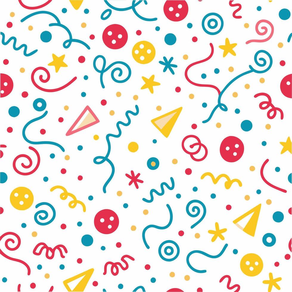 a colorful pattern with stars, stars, and other shapes vector