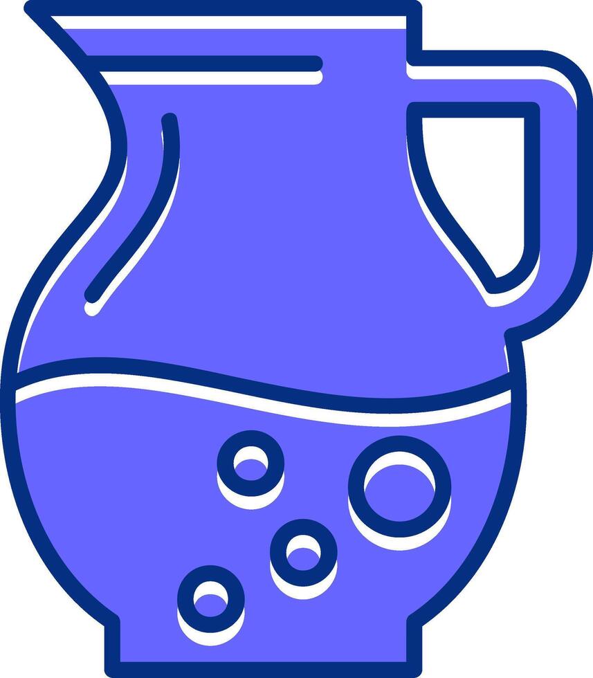 Pitcher Filled Slip Style Icon vector