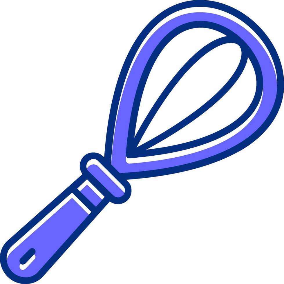 Whisk Filled Slip Style Icon vector