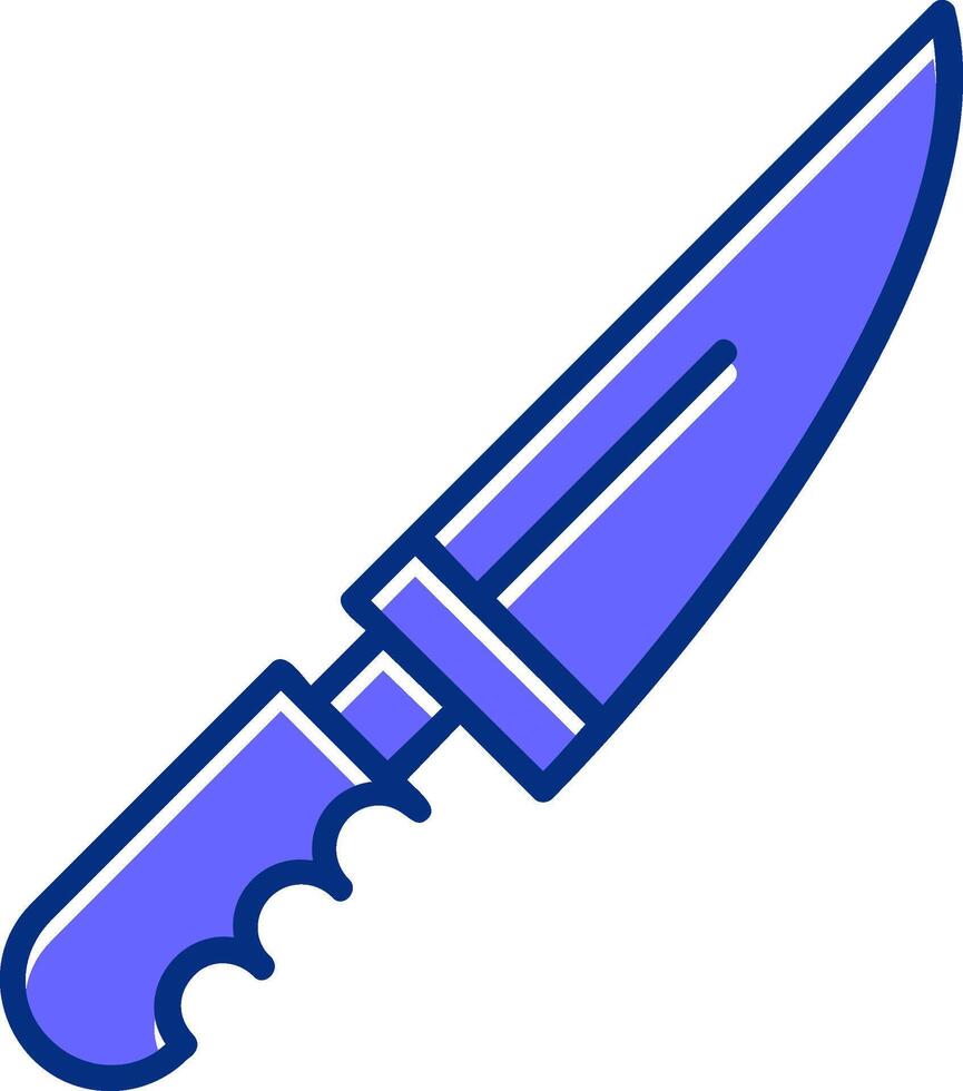 Knife Filled Slip Style Icon vector