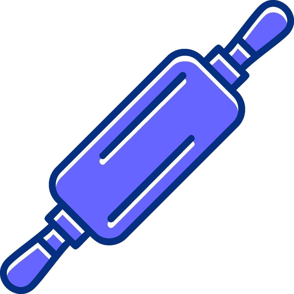 Roller Filled Slip Style Icon vector