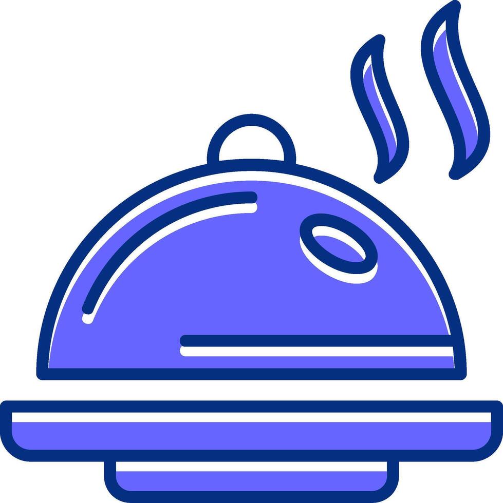 Dish Filled Slip Style Icon vector