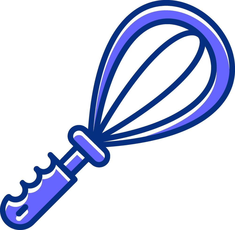 Whisk Filled Slip Style Icon vector