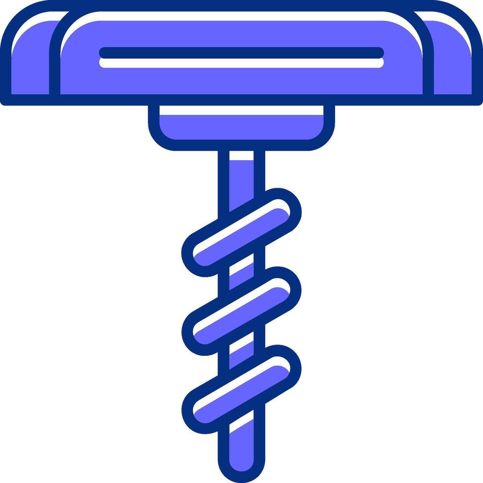 Corkscrew Filled Slip Style Icon vector
