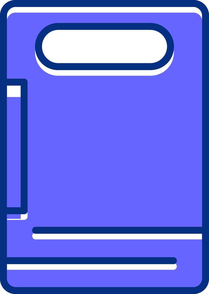 Cutting Board Filled Slip Style Icon vector
