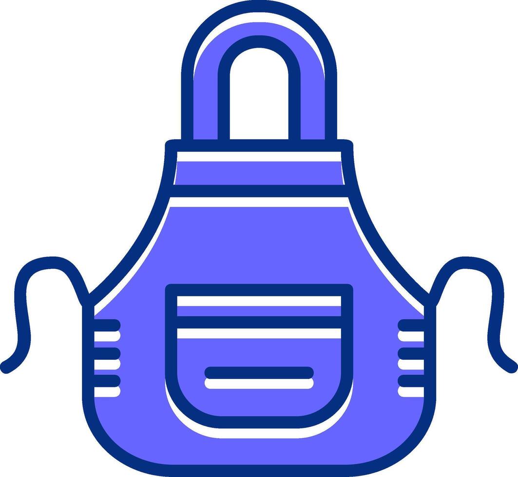 Apron Filled Slip Style Icon vector