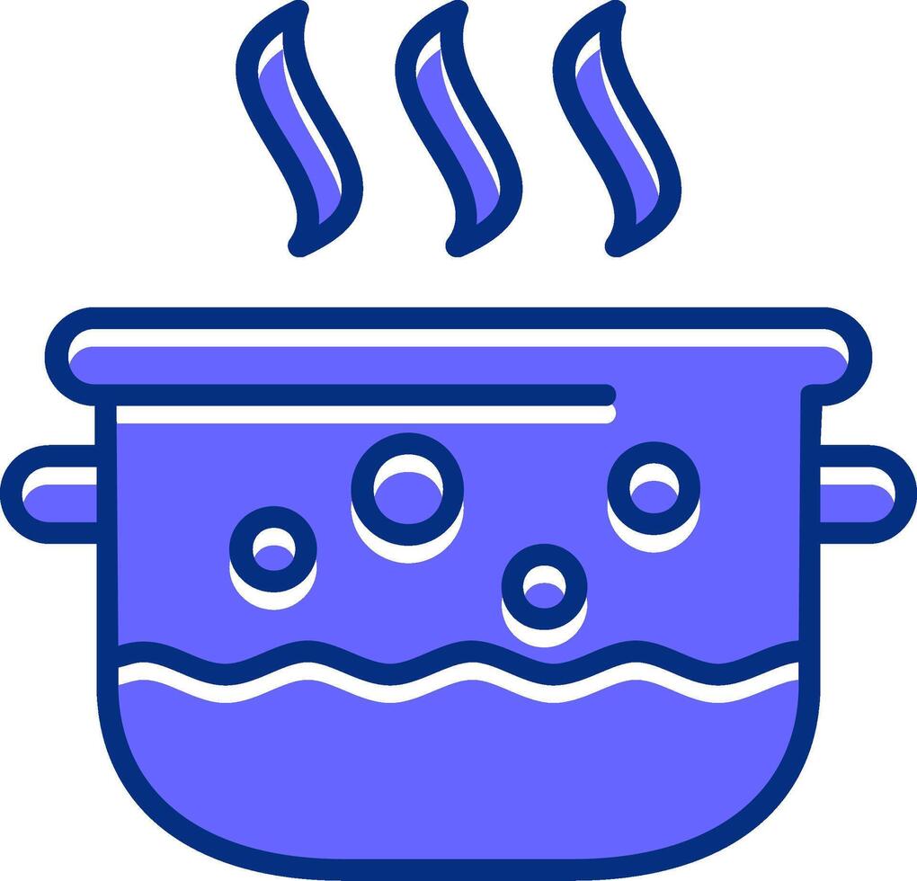 Pot Filled Slip Style Icon vector