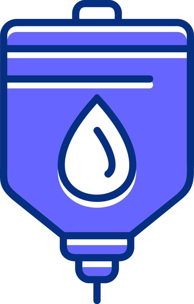Blood bag Filled Slip Style Icon vector
