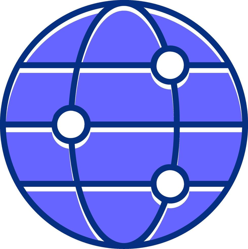 Global Filled Slip Style Icon vector