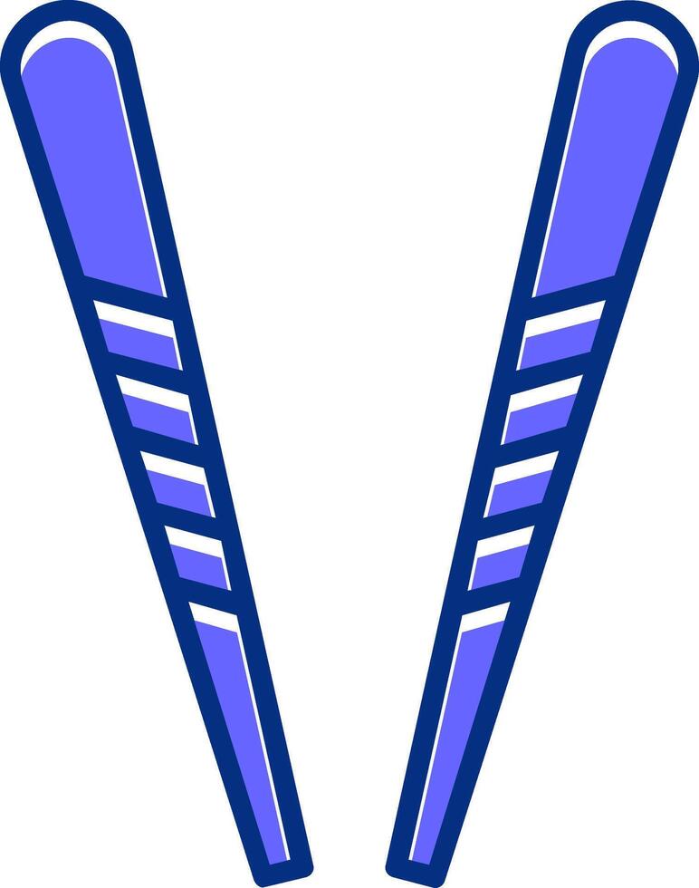 Chopsticks Filled Slip Style Icon vector