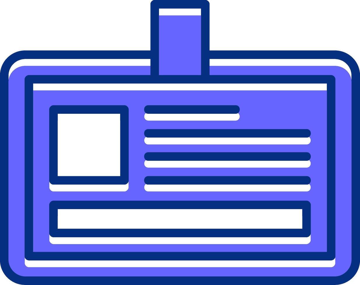 Identification card Filled Slip Style Icon vector