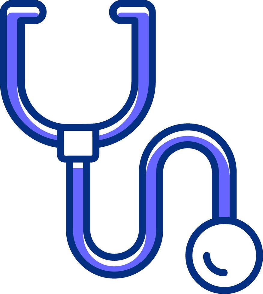 Stethoscope tool Filled Slip Style Icon vector