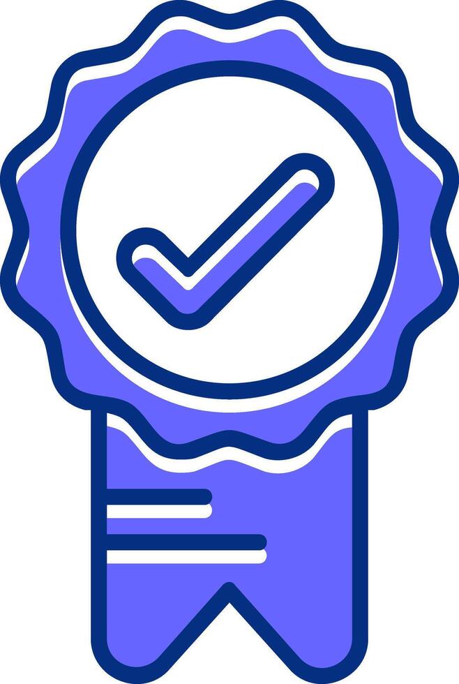 Badge Filled Slip Style Icon vector
