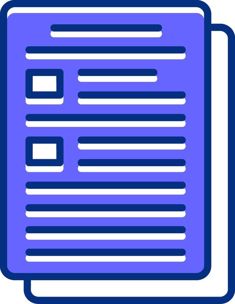 Document Filled Slip Style Icon vector