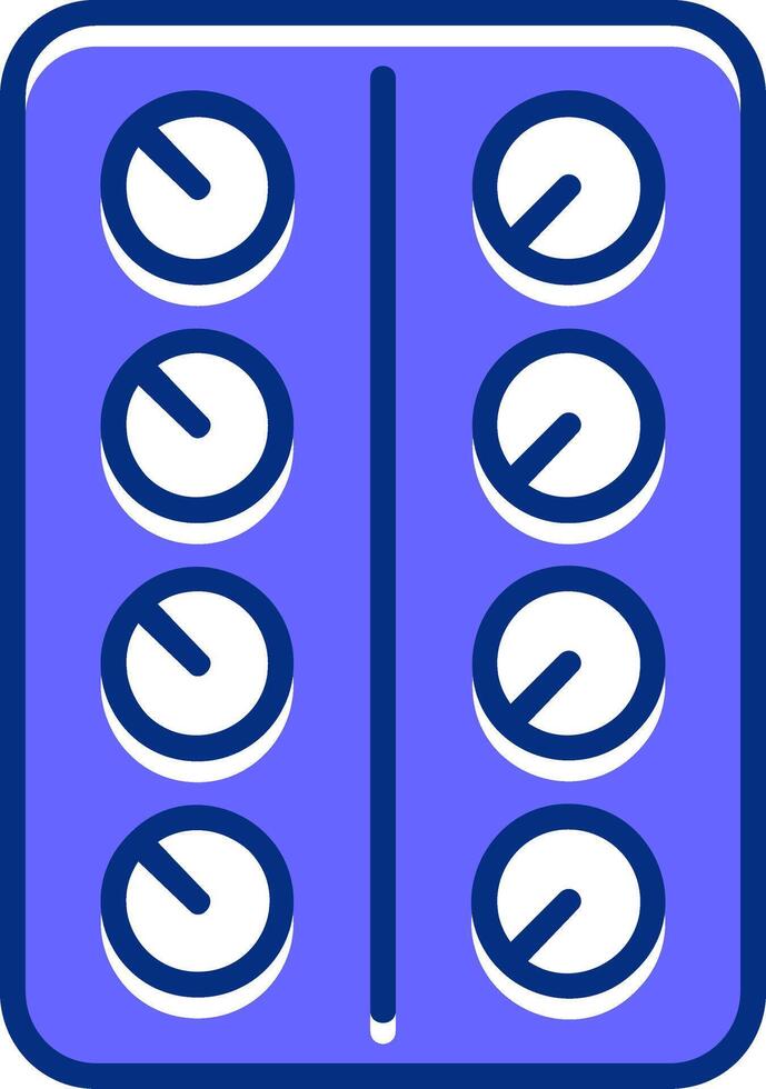 Pills Filled Slip Style Icon vector