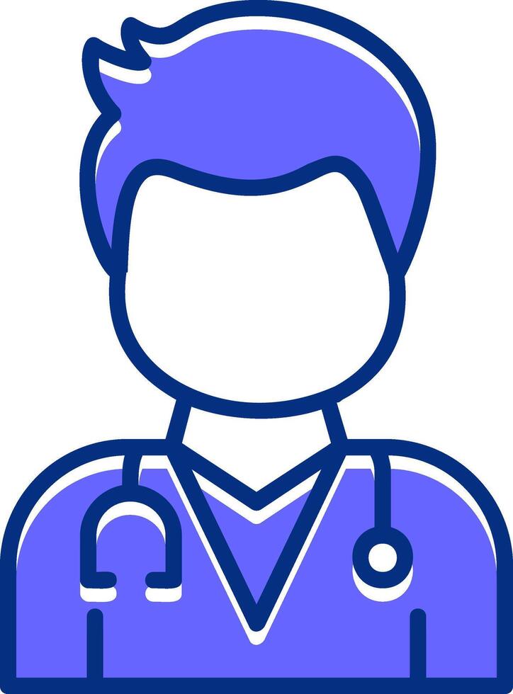 Doctor Filled Slip Style Icon vector
