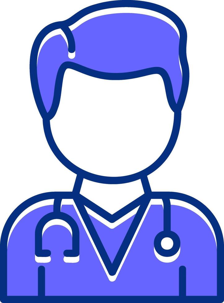 Man doctor Filled Slip Style Icon vector